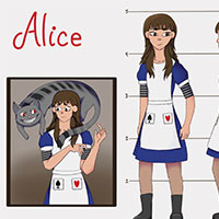 My rendition of Alice from Alice in Wonderland. Inspired by American McGee's design
